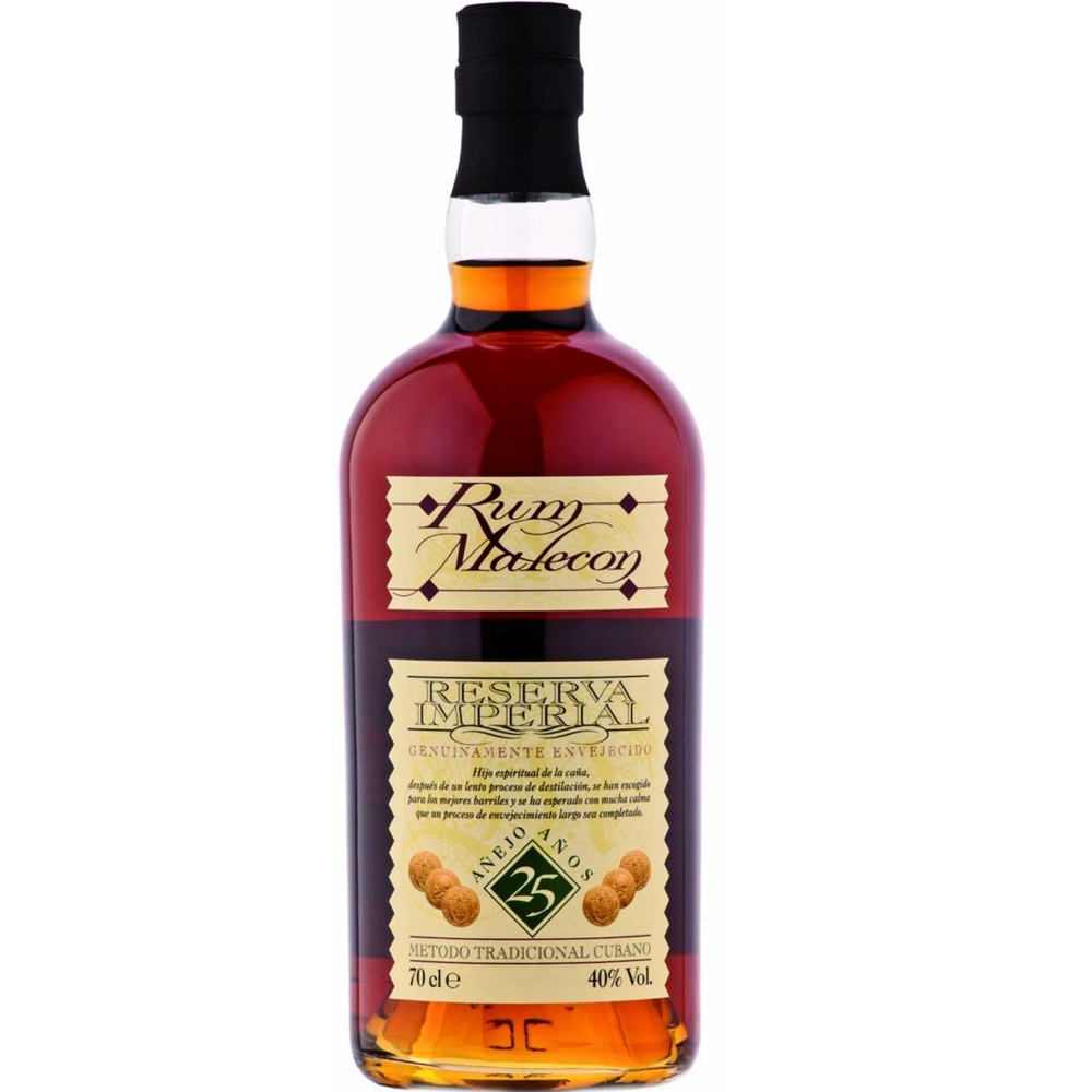 Malecon 25 y.o. Reserva Imperial Metodo Traditional Cubano Rum Panama Bt. Cl.70