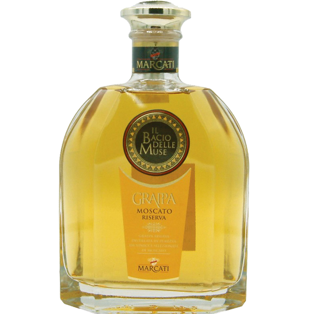 G.M. Marcati Moscato Riserva Bacio Delle Muse Grappa Invecchiata Bt. Cl.70