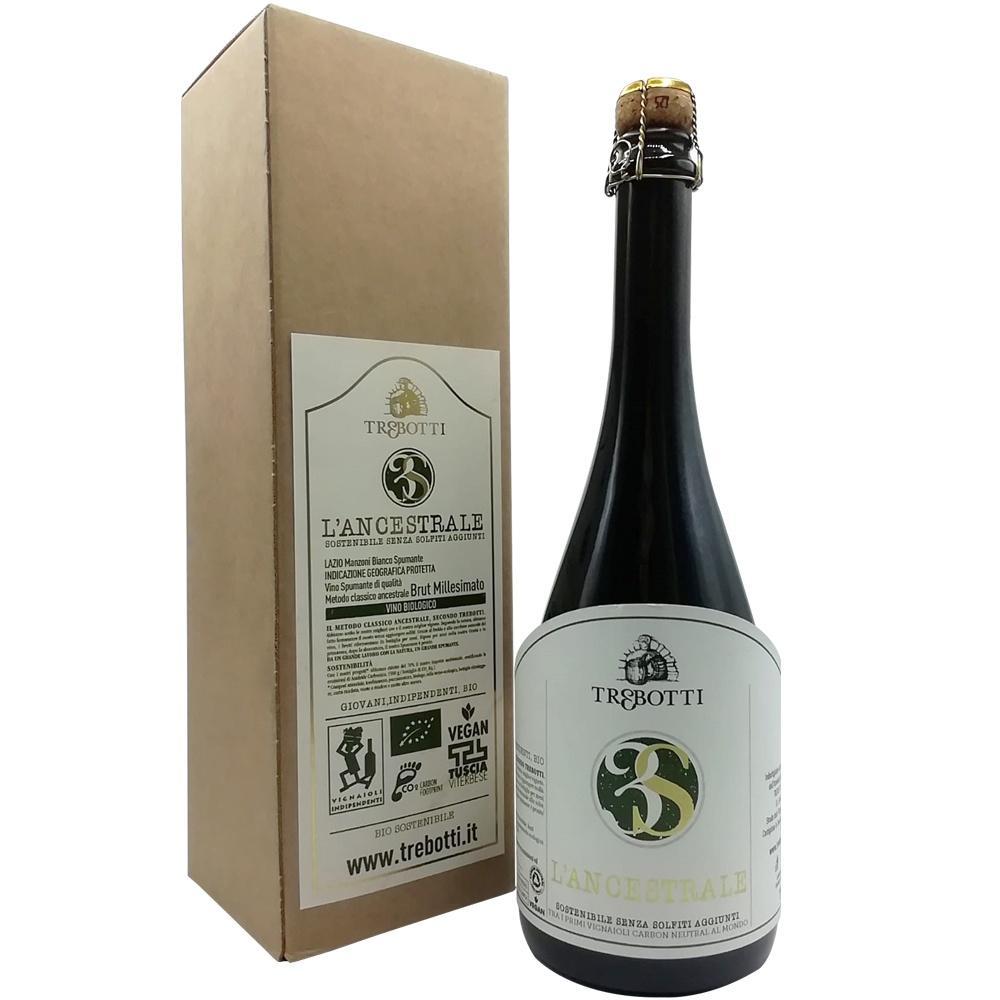 Vino Spumante Bianco Trebotti 3S L'Ancestrale Manzoni Lazio Igp Biologico Vegano Senza Solfiti Aggiunti Bt. Cl.75 - NH
