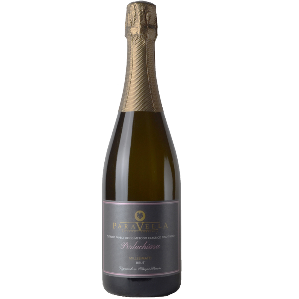 Paravella Perlachiara Pinot Nero Oltrepò Pavese Docg Vino Spumante Bianco Brut Metodo Classico Bt. Cl.75