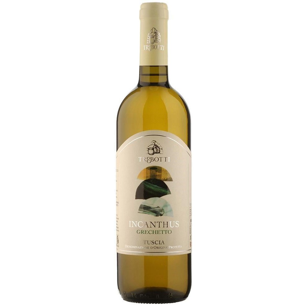 Trebotti Incanthus Grechetto Bianco Tuscia Dop Vino Biologico Vegano Bt. Cl.75