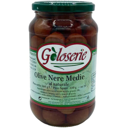 Olive Nere Medie Al Naturale Goloserie Gr.560
