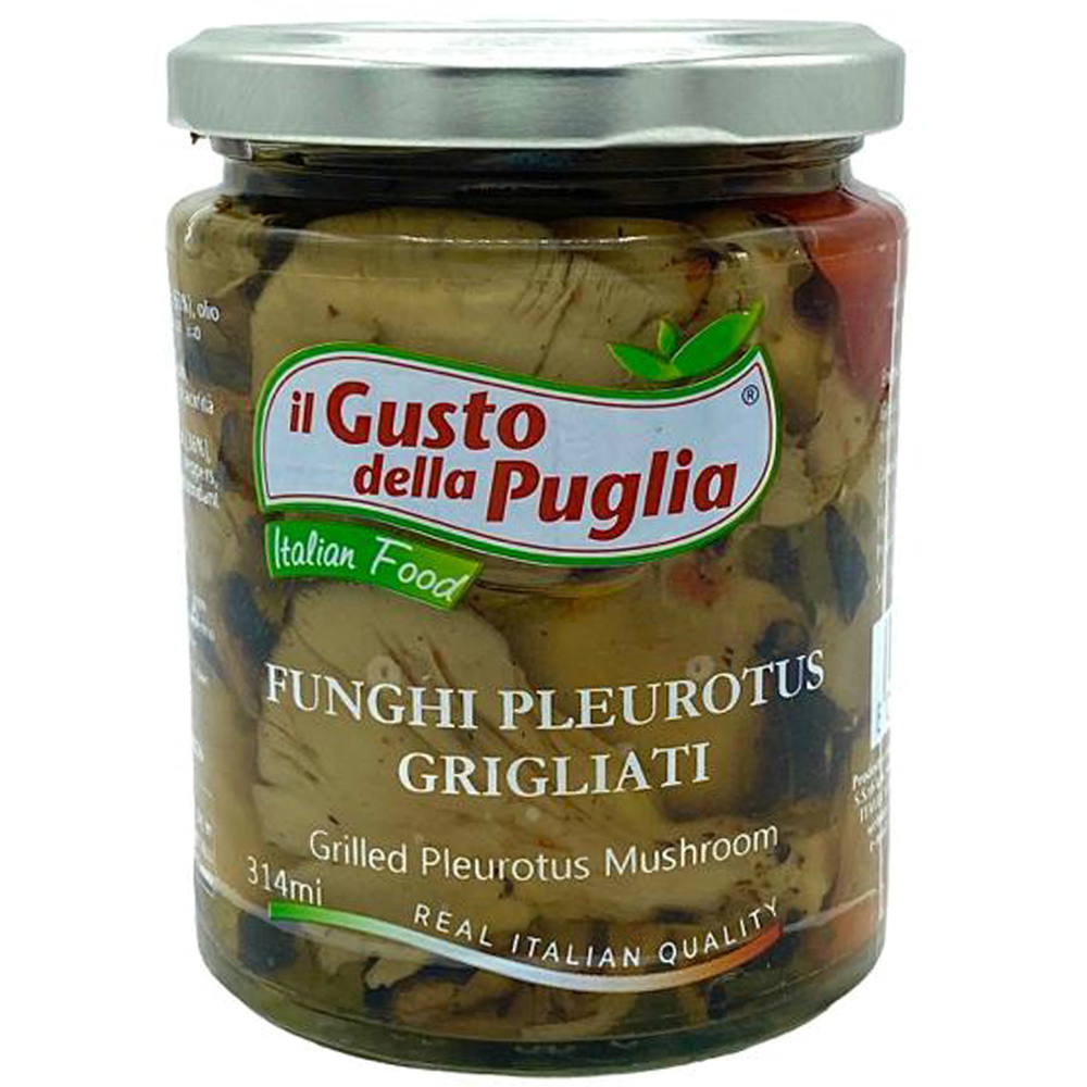 Funghi Pleurotus Grigliati in Olio di Semi di Girasole Gusto di Puglia Brt. Ml.314