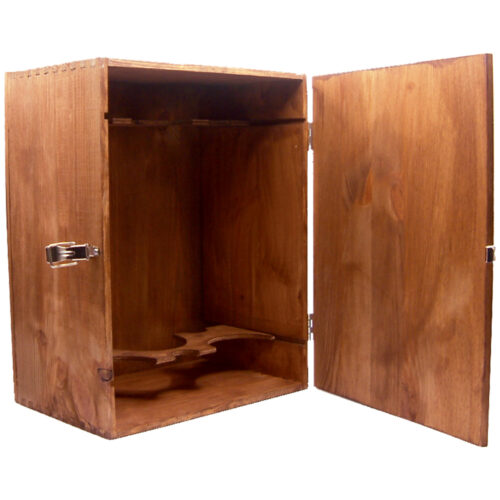 Cassa In Legno Portabottiglie 6 Posti Mis l.29 X H.40 X P.25