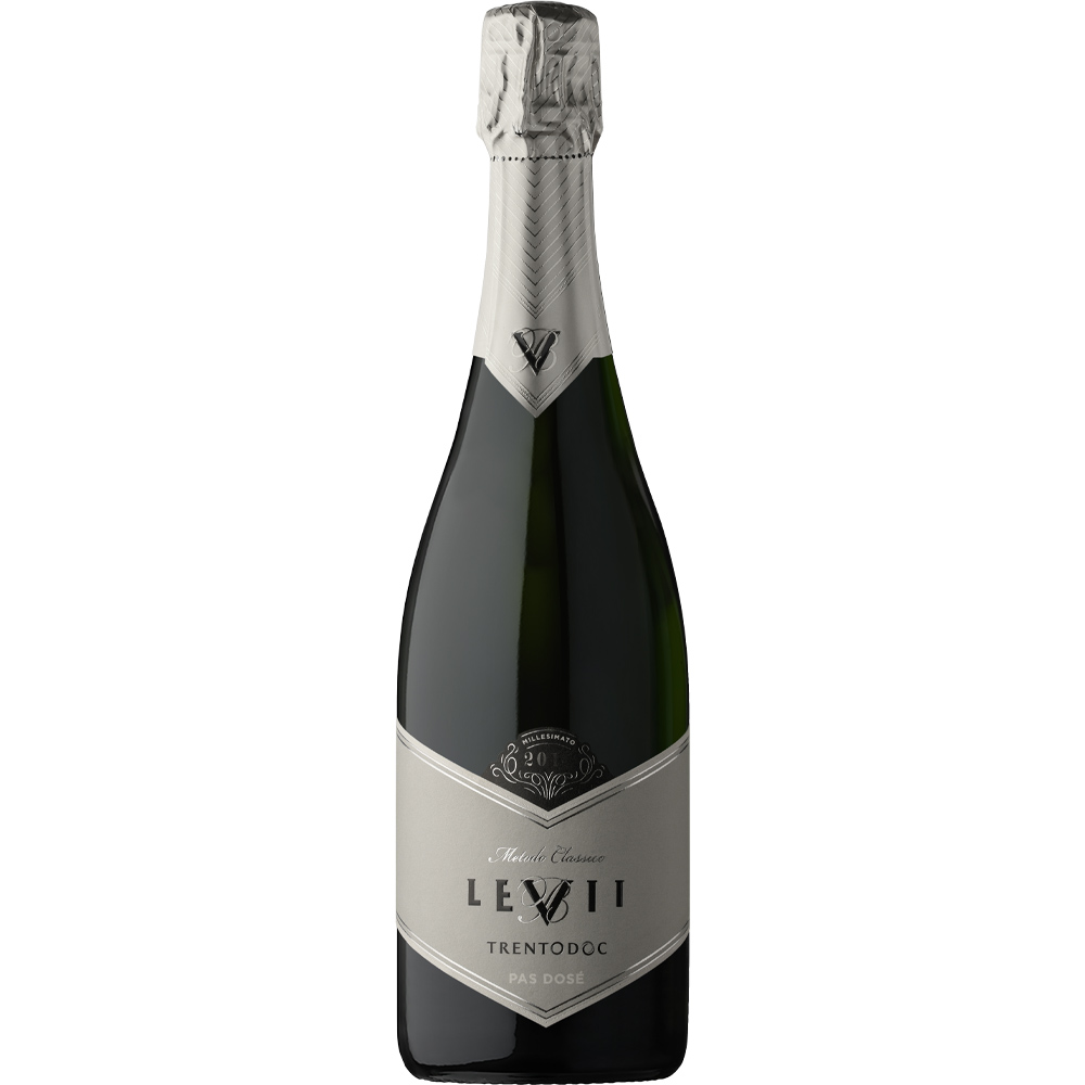 Levii Metodo Classico Trento Doc Millesimato Pas Dose' Vino Spumante Bianco Bt. Cl.75