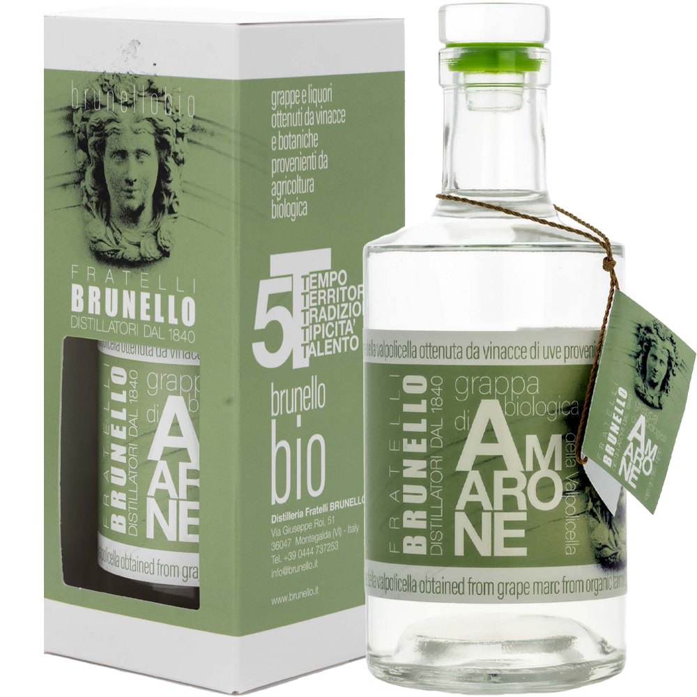 Grappa Bianca F.lli Brunello Amarone della Valpolicella Millesimato Biologico Bt. Cl.50 con Astuccio in Cartone - NH