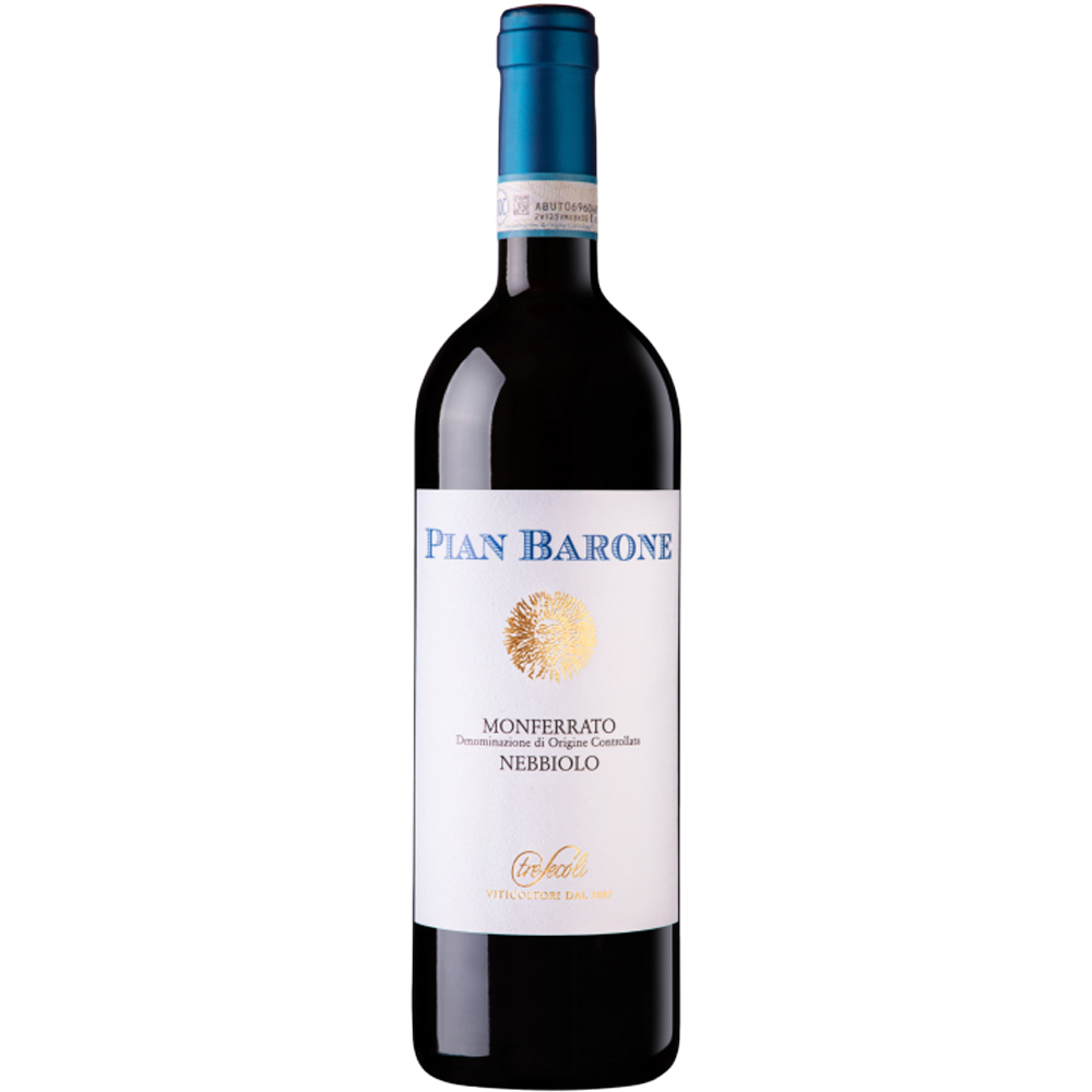 Pian Barone Tre Secoli Nebbiolo Monferrato Doc Vino Rosso Invecchiato Bt.Cl.75