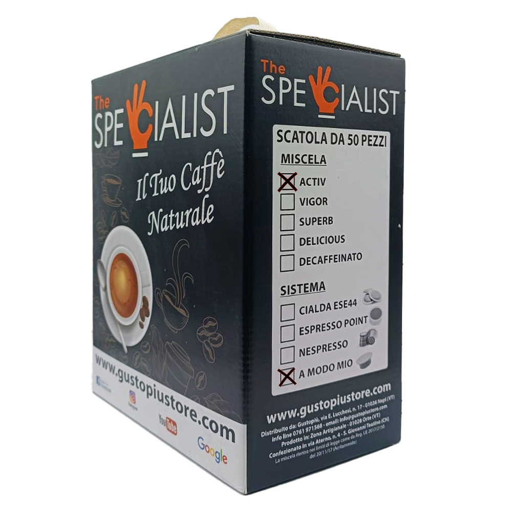 Scatola di Caffè Activ in Capsula A Modo Mio The Specialist