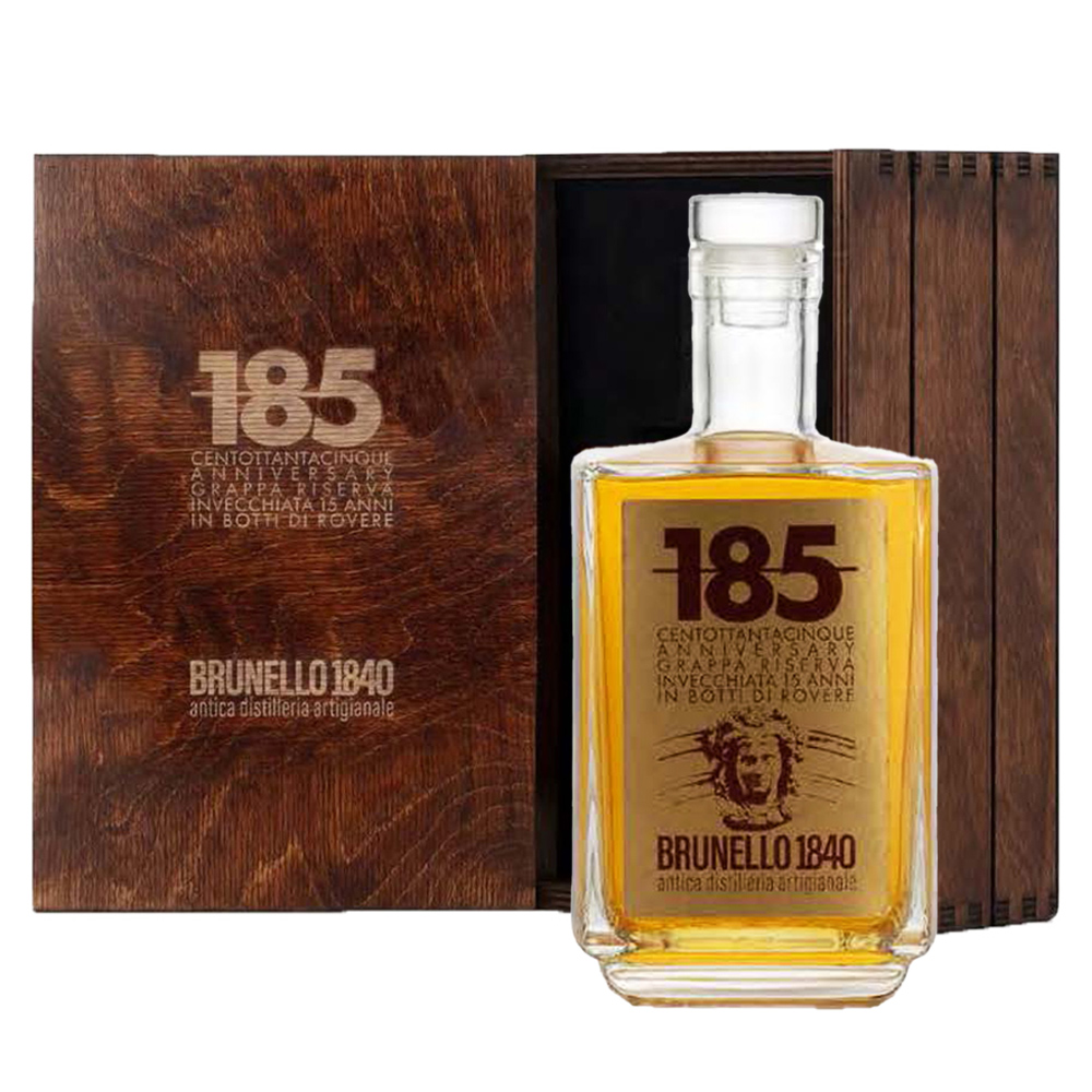F.llii Brunello 185 Grappa Riserva 15 anni Bt. Cl.70 Cassa in Legno