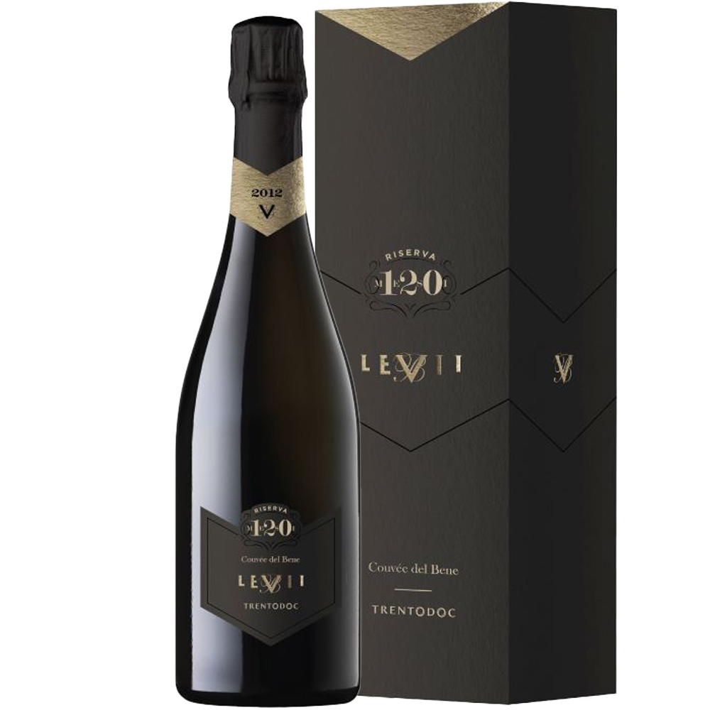 Levii Cuvee del Bene 120 Mesi Riserva Metodo Classico Trento Doc Vino Spumante Bianco Extra Brut Bt. Cl.75