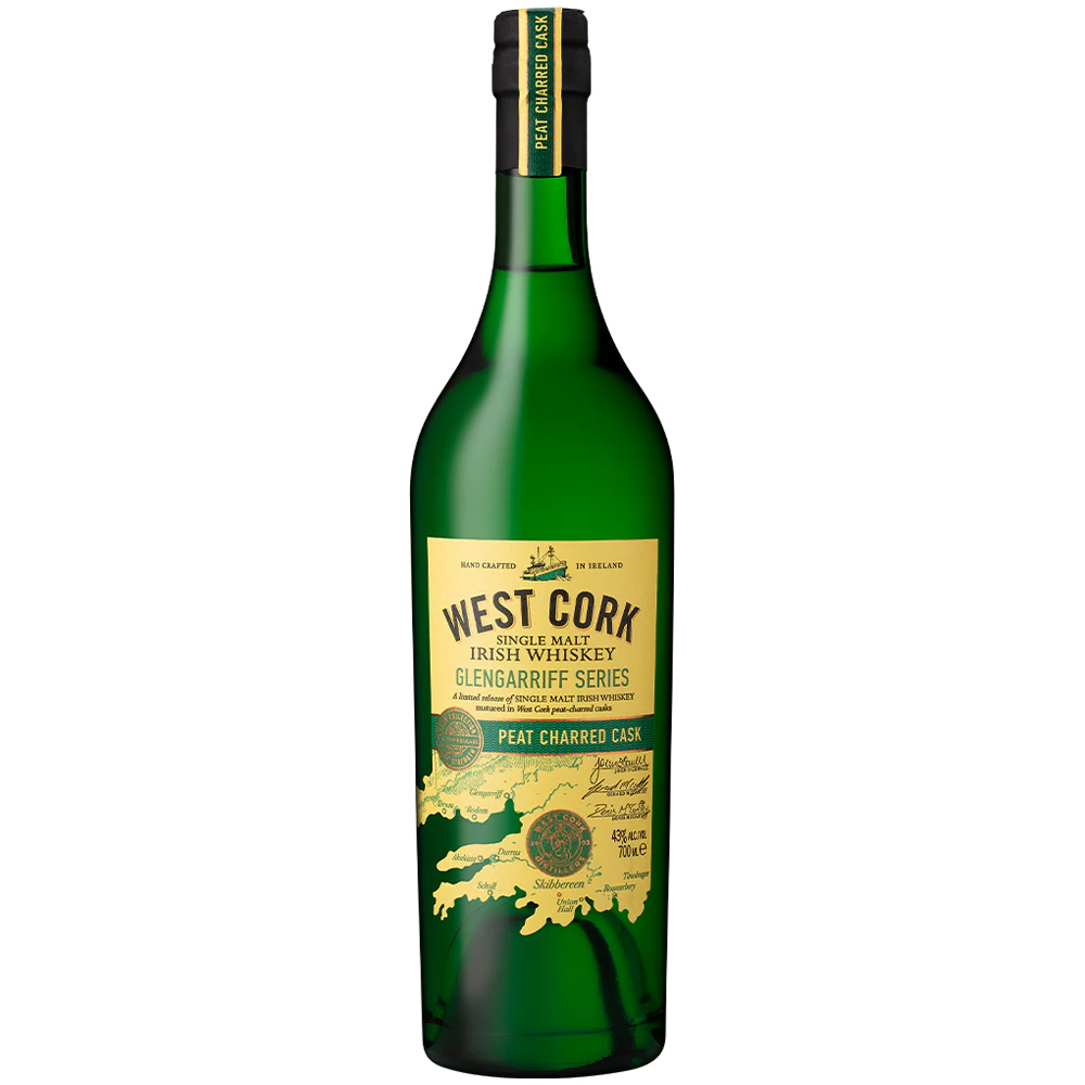 West Cork Irish Whisky Single Malt 5 y.o. Charred Cask Torbato Glengariff Bt. Cl.70