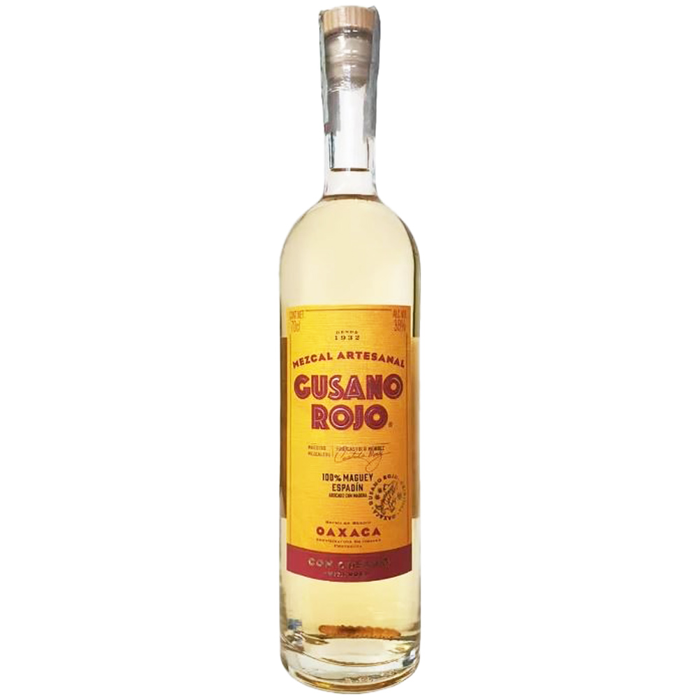 Rojo Gusano 100% Maguey Espadin Artesanal Mezcal Messico Bt. Cl.70