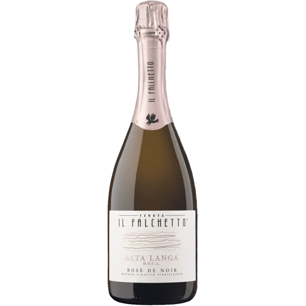 Il Falchetto Alta Langa Docg Rose de Noir Pas Dose Vino Spumante Rosato Metodo Classico Bt. Cl.75