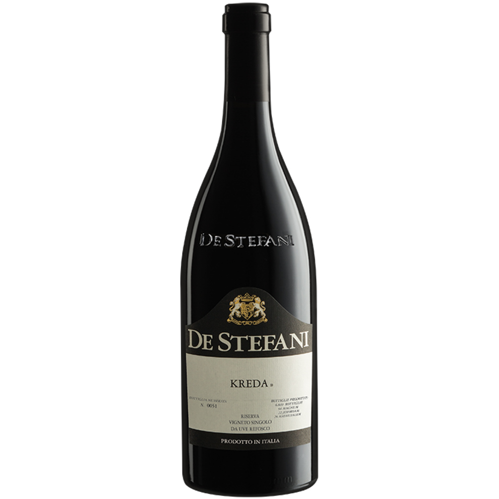 De Stefani Kreda Refosco dal Peduncolo Rosso Riserva Venezia Doc Gran Cru Vino Rosso Maturato in Legno Bt. Cl.75