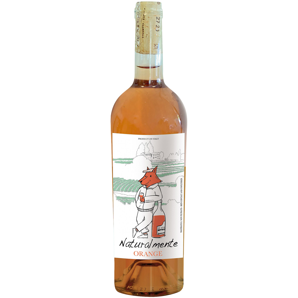 De Stefani Orange Pinot Grigio Naturalmente Vino Bianco Ramato D Italia In Anfora Non Filtrato Bt. Cl.75