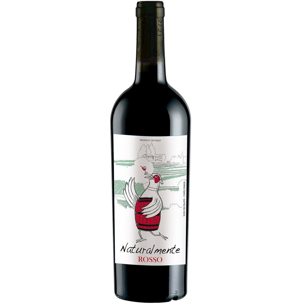 De Stefani Rosso Naturalmente Vino Rosso D Italia Blend Non Filtrato Maturato in Legno Bt. Cl.75