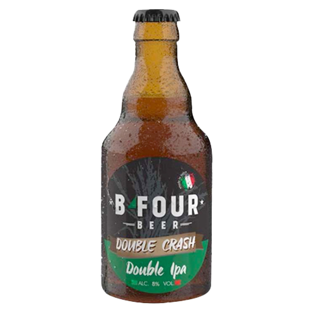 B Four Double Crash Double Indian Pale Ale Birra Artigianale Doppio Malto Ambrata Alta Fermentazione Bt. Cl.33