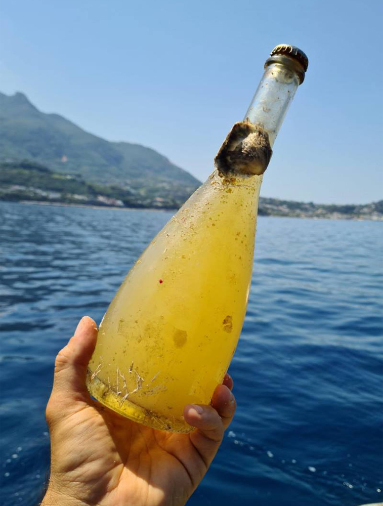Tommasone Deep Sea Perlage Ischia Bianco Doc Sotto il Mare Vino Spumante Brut Metodo Classico Bt. Cl.75 - immagine 2